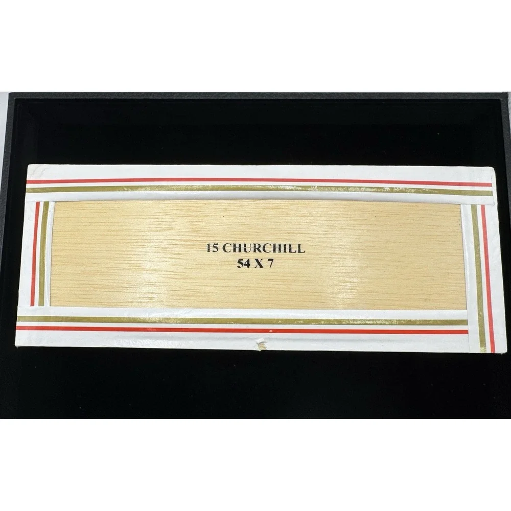Primo del Rey Cigar Box Empty Wooden Humidor Style Box 15 Churchill Decor Storag